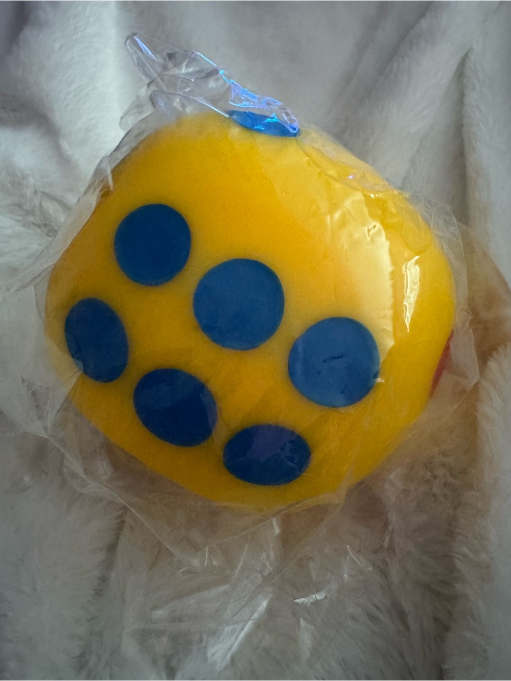 Mega 4.75in Marshmallow Squishy Yellow Dice